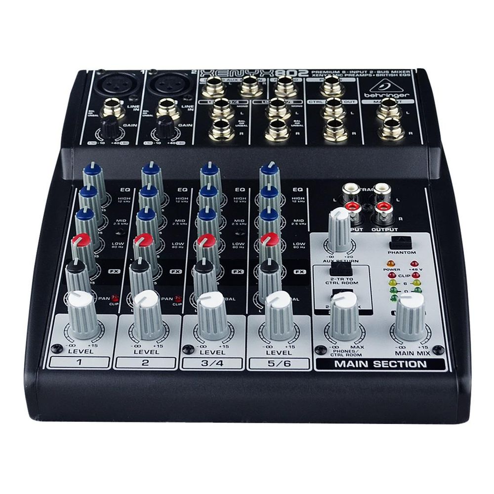 Mesa de Som 8 canais Behringer XENYX802 lumixpro